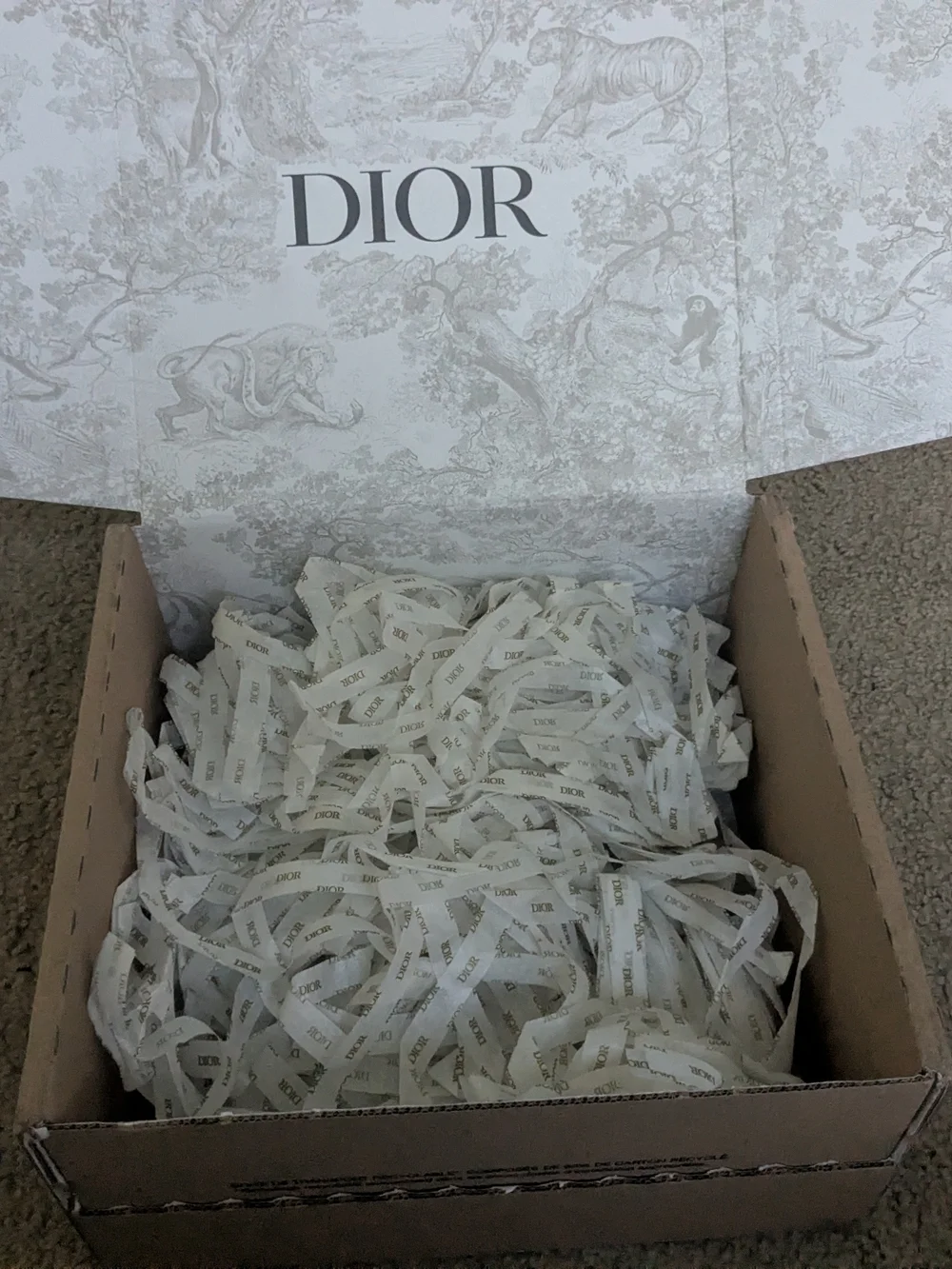 Dior Decorative Packaging Box - Neutral Toile Print